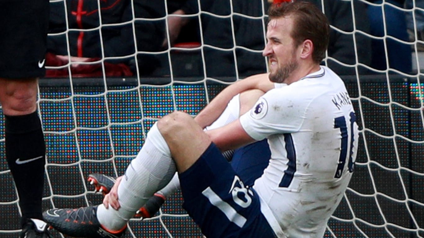 Harry Kane am Boden: Der Tottenham-Star musste im Spiel gegen Bournemouth verletzt raus.