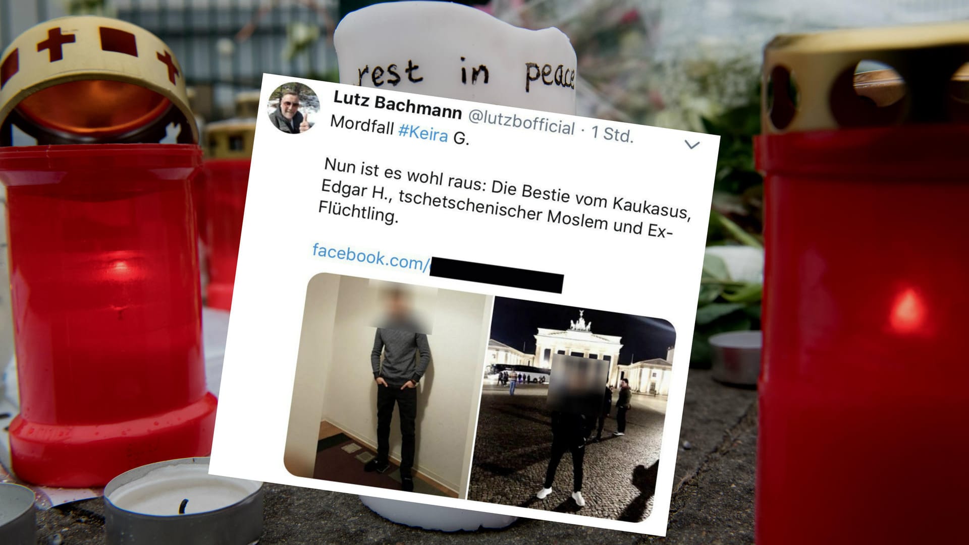 "Bestie vom Kaukasus": Lutz Bachmann verbreitete Fotos und Link zur Facebookseite eines unbeteiligten Schülers. Jetzt prüft der Staatsschutz beim LKA seinen Tweet.