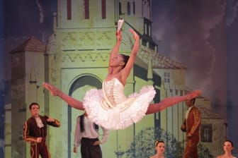 Ballerina Michaela DePrince bei einer Probe des Stücks "Don Quixote" im Joburg Theatre in Johanesburg.