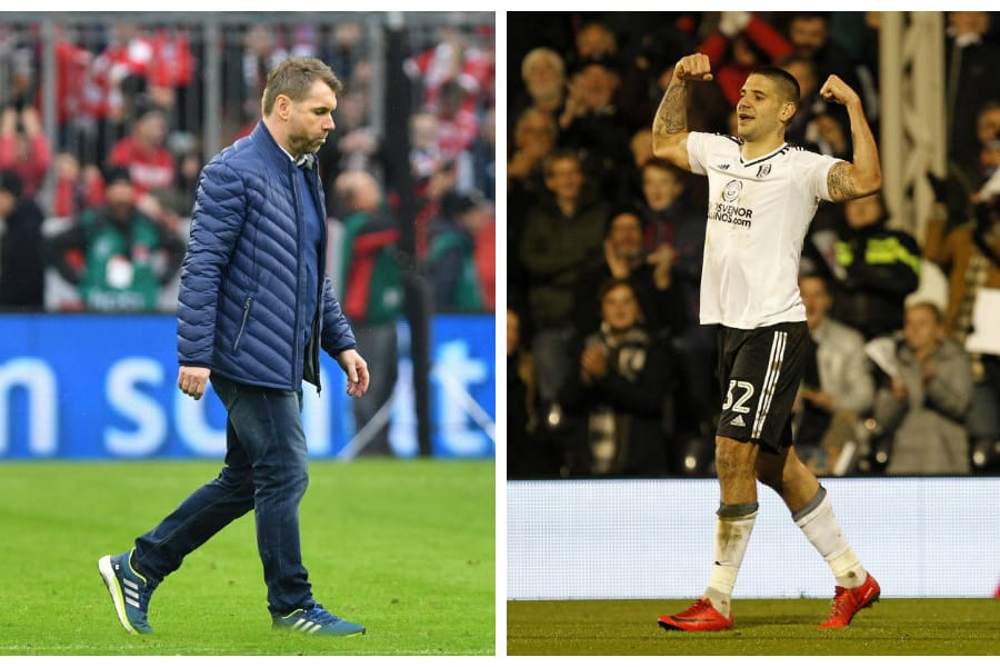 Unterschiedliche Gefühlslagen: Bernd Hollerbach (l.) wurde nach nur sieben Spielen als HSV-Trainer gefeuert. Er soll an einer Verpflichtung von Aleksandar Mitrovic interessiert gewesen sein, der allerdings nicht nach Hamburg, sondern nach Fulham wechselte und dort sieben Tore in acht Spielen erzielte.