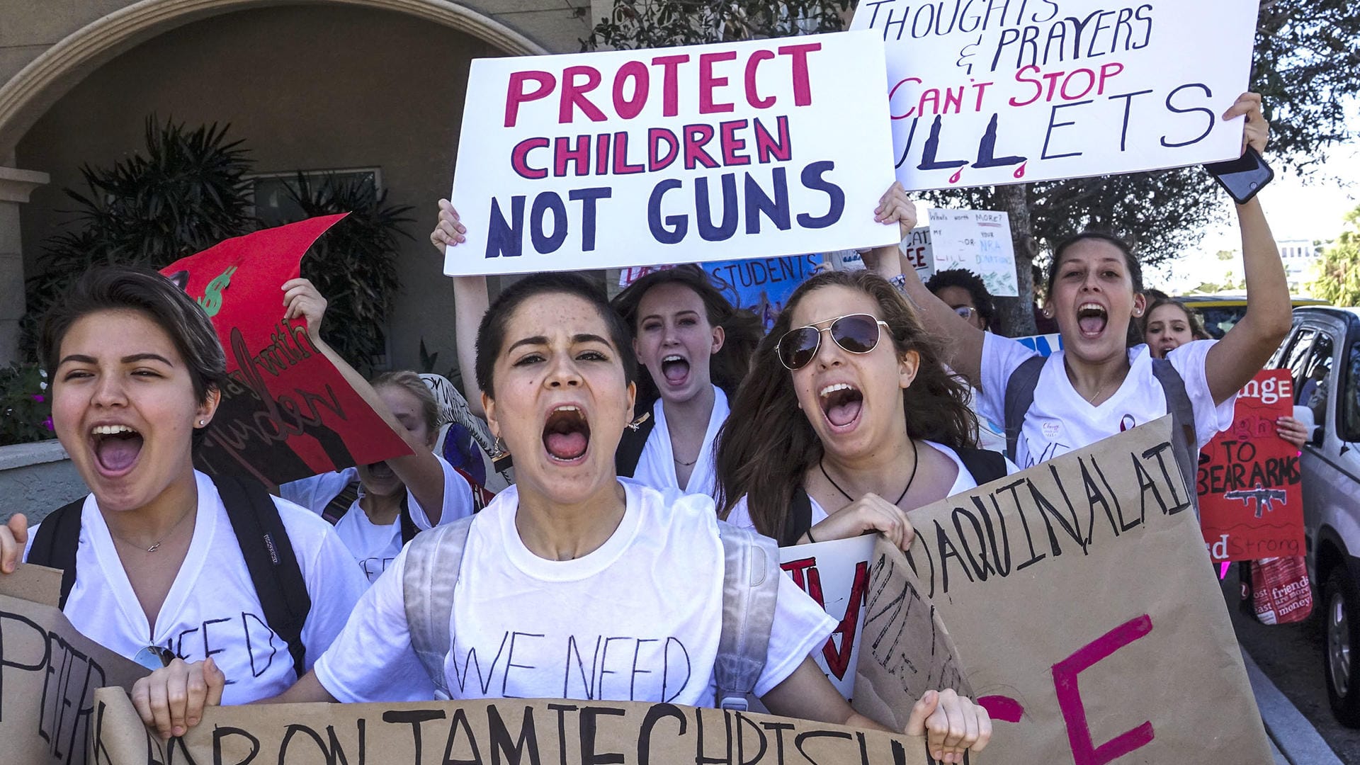 Schüler in Palm Beach: Sie demonstrieren gegen Waffengesetze in Florida.