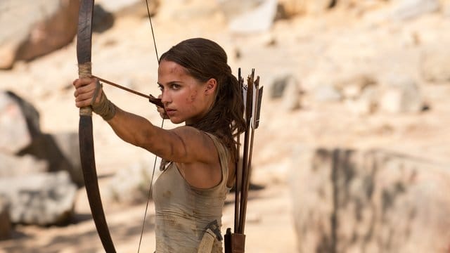 Alicia Vikander als Lara Croft in einer Szene des Films "Tomb Raider".