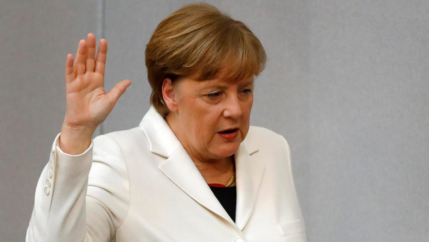 Angela Merkel bei ihrer Vereidigung: Zum vierten Mal ist die CDU-Politikerin Bundeskanzlerin.