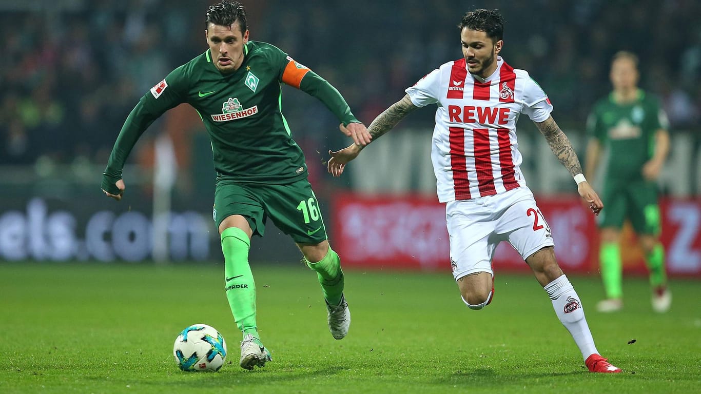 Starke Saison: Bremens Zlatko Junuzovic (li.) überragte jüngst am letzten Spieltag gegen Köln.