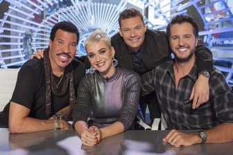 Die Juroren der Casting-Show "American Idol": Lionel Richie (l-r), Katy Perry, Ryan Seacrest and Luke Bryan.