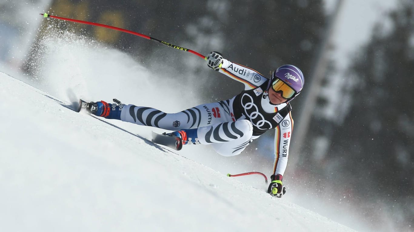 Volle Konzentration: Viktoria Rebensburg beim Super-G-Rennen in Are.