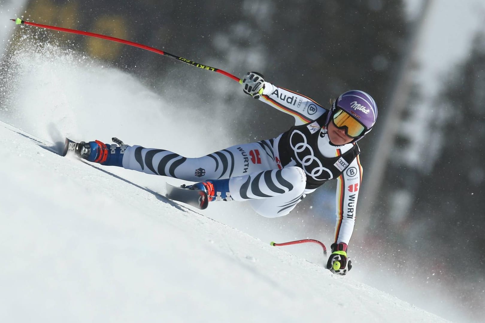 Volle Konzentration: Viktoria Rebensburg beim Super-G-Rennen in Are.