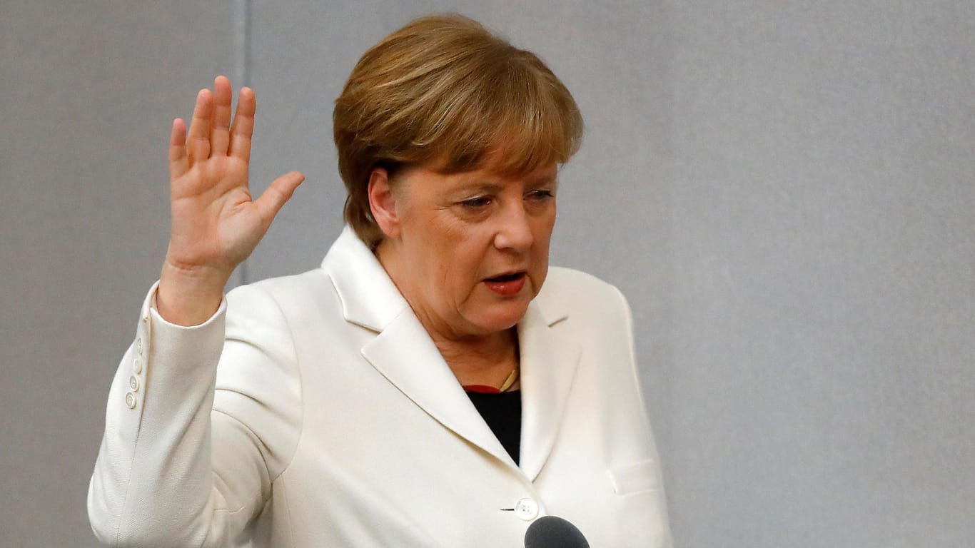 Vereidigung im Bundestag: Angela Merkel trat am Mittwoch ihre vierte Amtszeit als Bundeskanzlerin an.