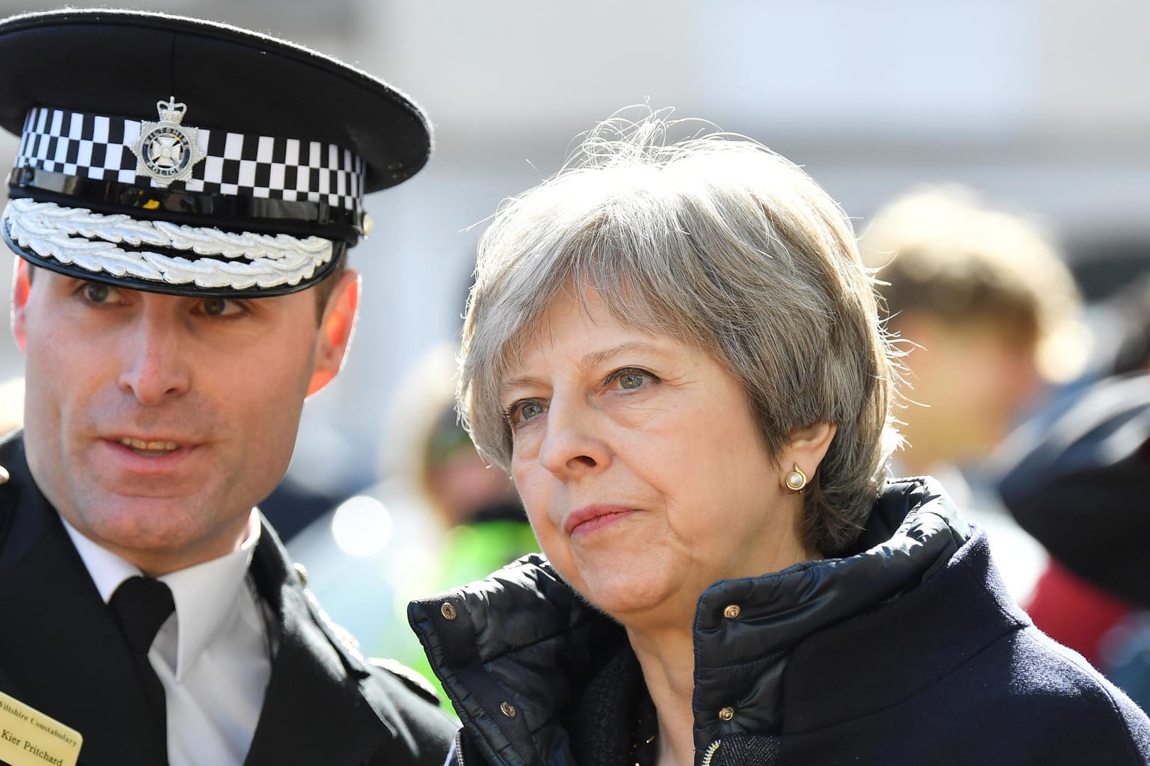 Die britische Premierministerin Theresa May besucht Salisbury.