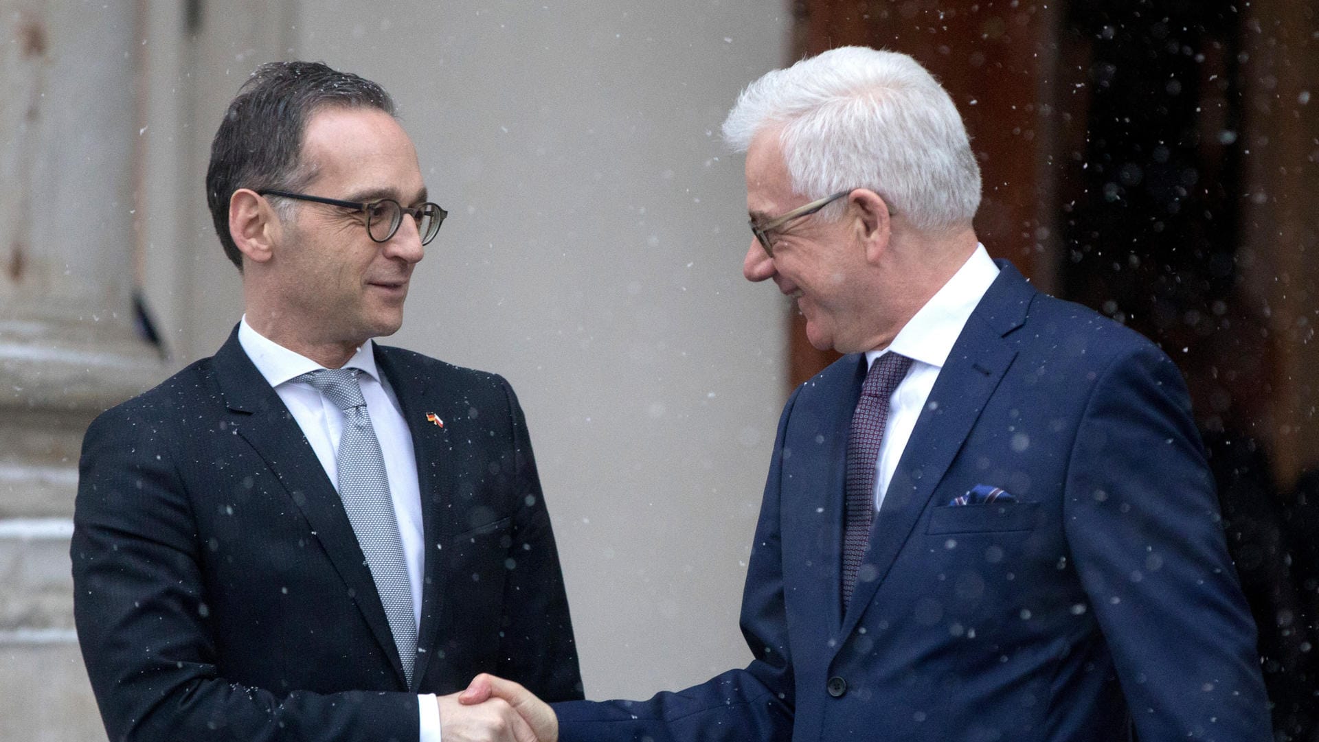 Antrittsbesuch von Außenminister Heiko Maas bei seinem polnischen Kollegen Jacek Czaputowicz: Beide wollen das Weimarer Dreieck wiederbeleben. Antrittsbesuch von Außenminister Heiko Maas bei seinem polnischen Kollegen Jacek Czaputowicz: Beide wollen das Weimarer Dreieck wiederbeleben.