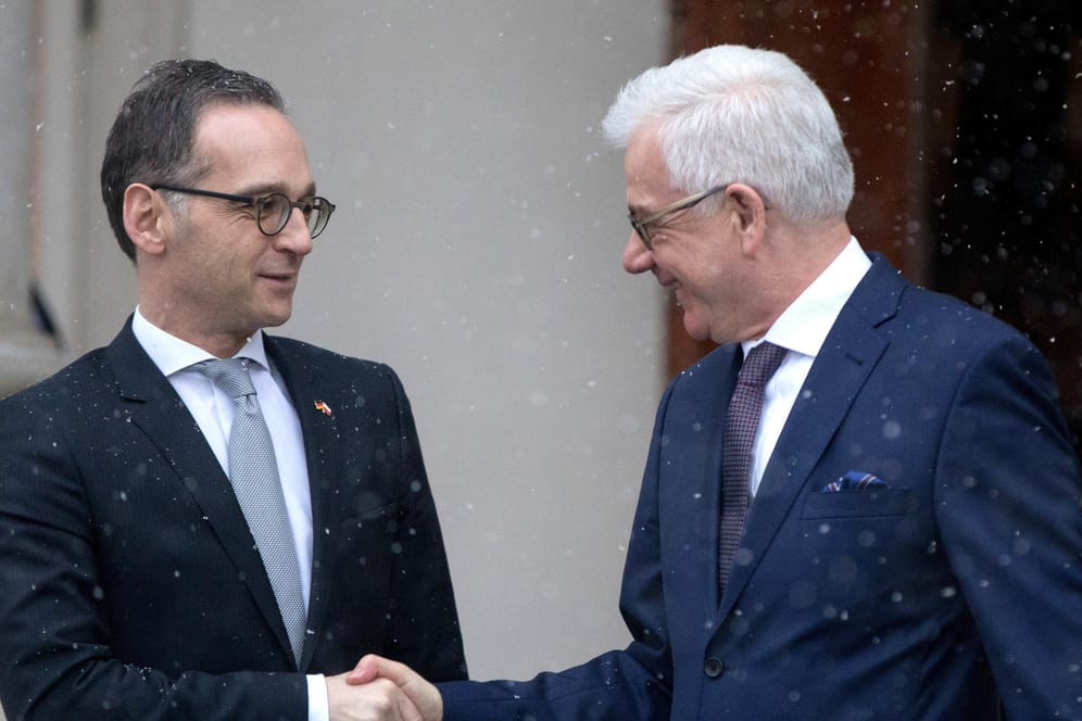 Antrittsbesuch von Außenminister Heiko Maas bei seinem polnischen Kollegen Jacek Czaputowicz: Beide wollen das Weimarer Dreieck wiederbeleben.