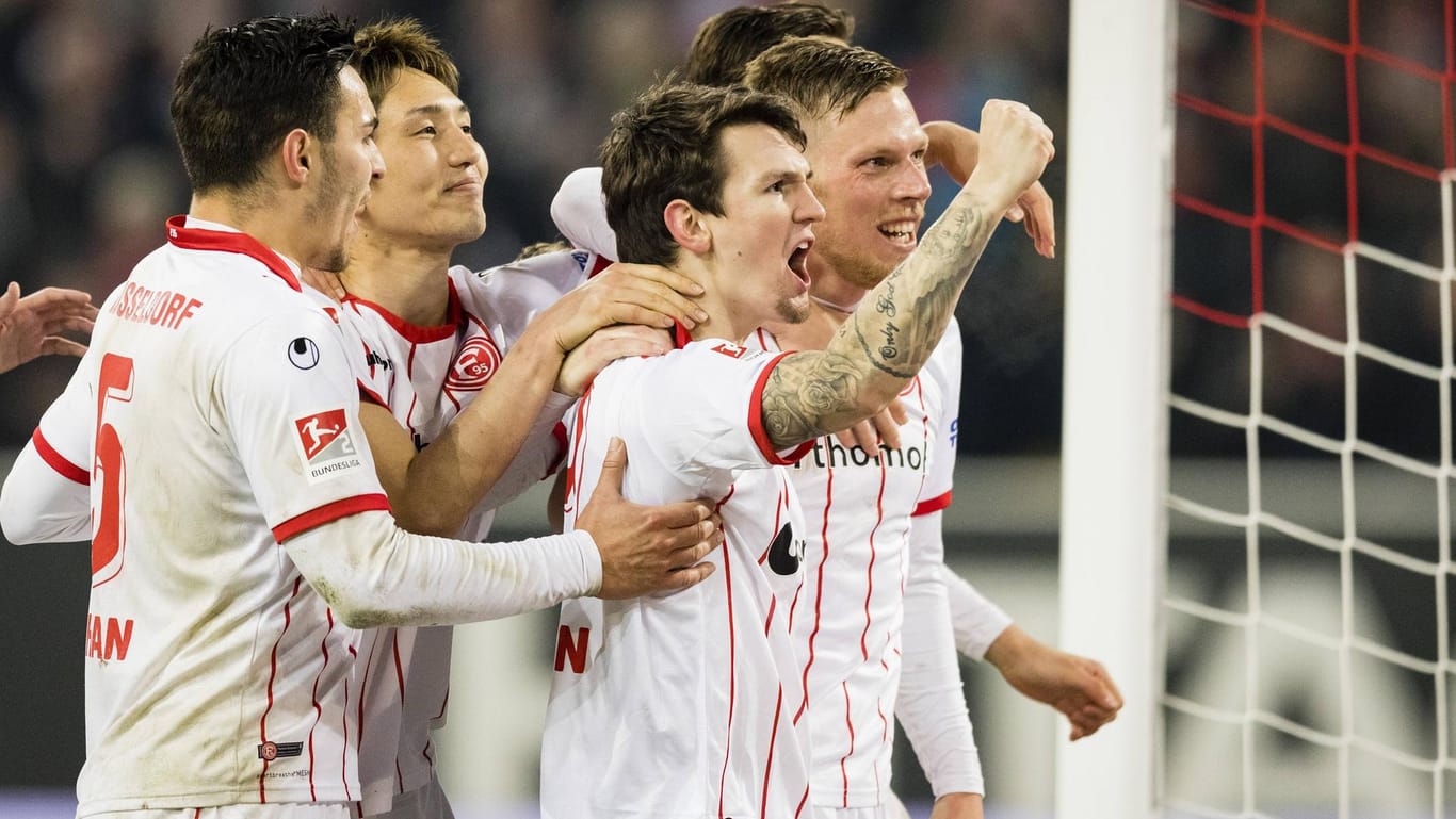Jubel bei den Düsseldorfern: Die Fortuna machte einen wichtigen Schritt Richtung Bundesliga.