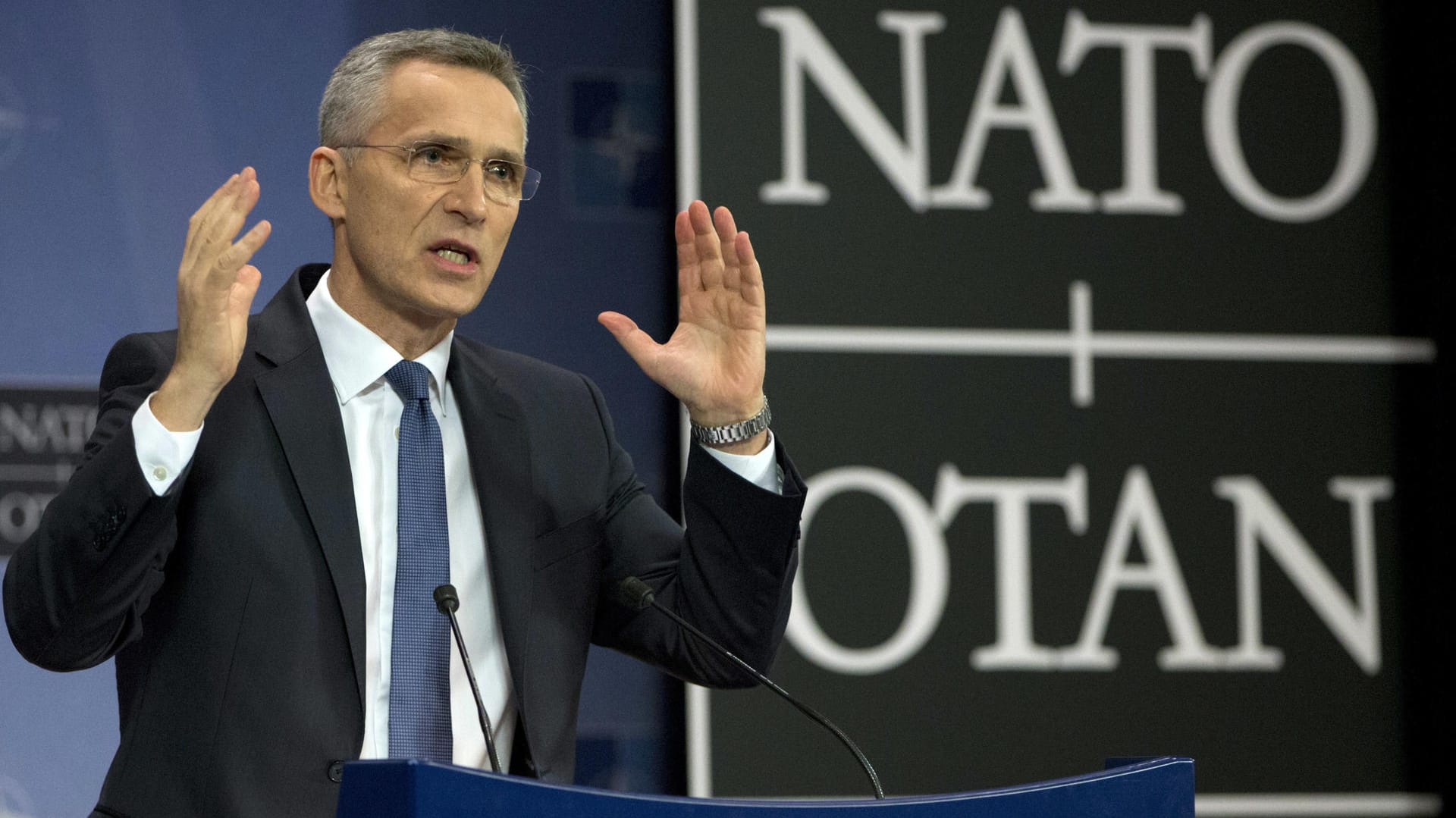 Jens Stoltenberg, NATO-Generalsekretär, stellt den Jahresbericht der NATO vor: NATO-Generalsekretär sieht wachsende Rolle der Atomwaffen in russischer Armee. Jens Stoltenberg, NATO-Generalsekretär, stellt den Jahresbericht der NATO vor: NATO-Generalsekretär sieht wachsende Rolle der Atomwaffen in russischer Armee.