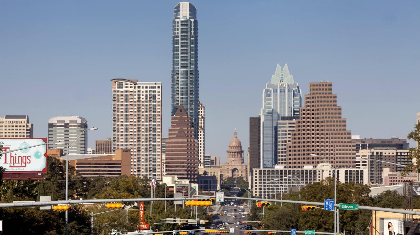Die Skyline von Austin in Texas: Erneut gab es hier einen Anschlag. Diesmal war es jedoch keine Paketbombe.