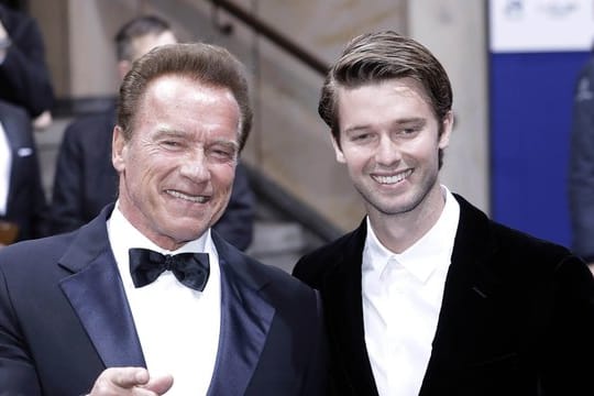 Arnold Schwarzenegger und sein Sohn Patrick 2017 bei der "GQ Men of the year"-Gala.