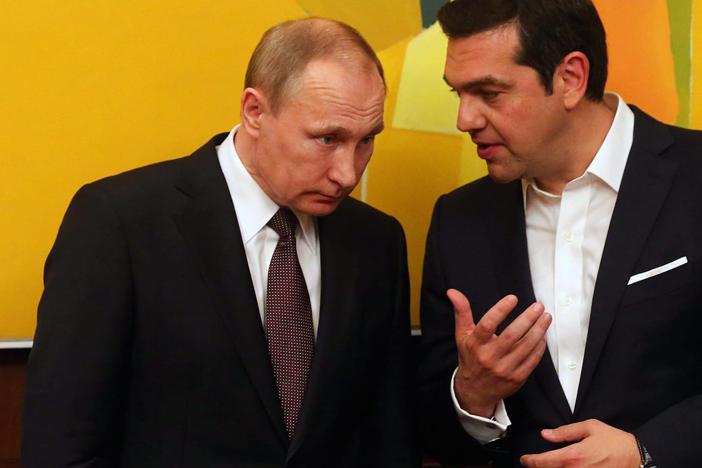 Russlands Präsident Putin und der griechische Premier Tsipras: Auf gemeinsamen Pressekonferenzen demonstrierten sie schon vor Jahren Einigkeit.
