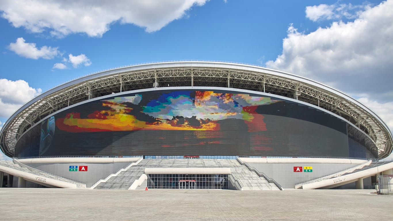 Kasan-Arena: Mit 45.105 Plätzen Kapazität gehört das Stadion in der Stadt Kasan zu den kleineren Spielstätten der WM 2018.