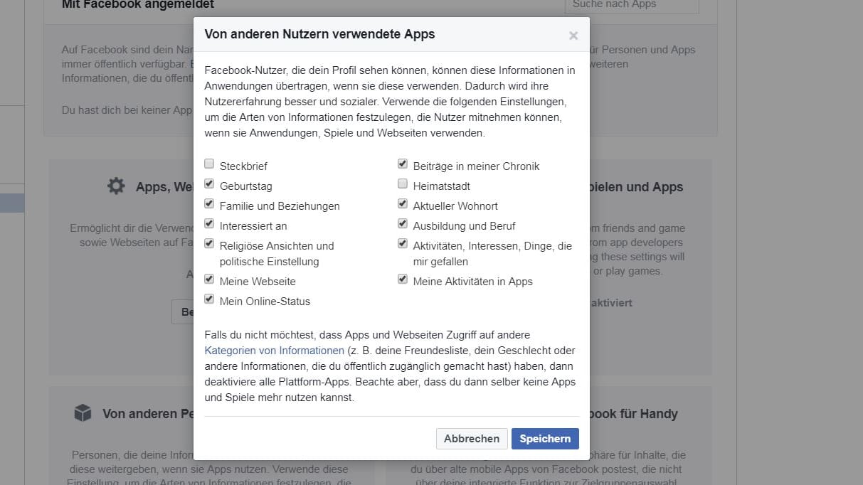 App-Berechtigungen: Was dürfen Freunde weitersagen?