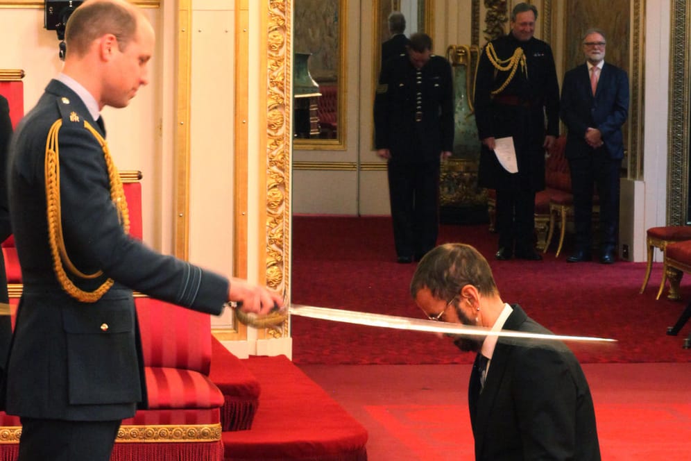 Ringo Starr: Von Prinz William wurde er jetzt zum Ritter geschlagen.