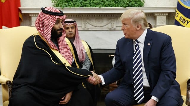 US-Präsident Donald Trump empfängt den saudischen Kronprinzen Mohammed bin Salman im Weißen Haus. US-Präsident Donald Trump empfängt den saudischen Kronprinzen Mohammed bin Salman im Weißen Haus.