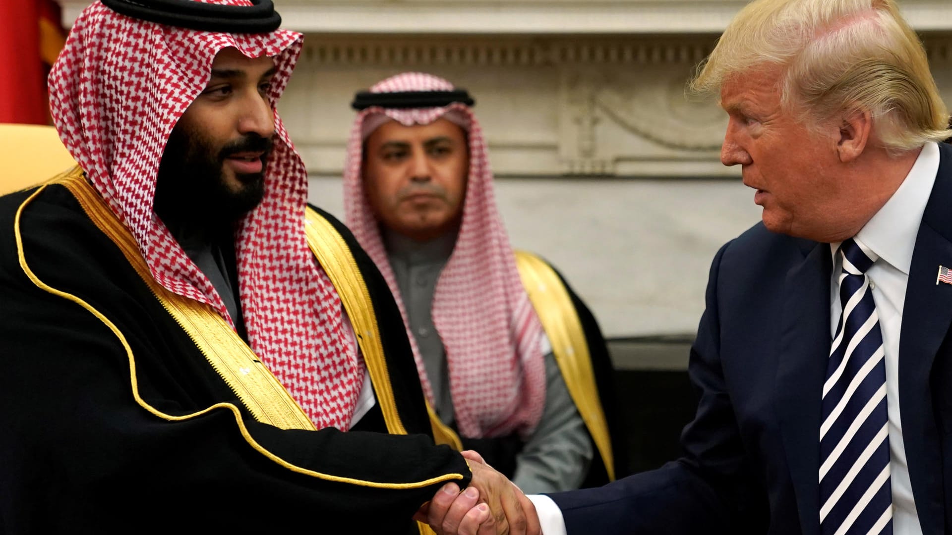 Der Kronprinz und der Präsident: Besonders in Rüstungsfragen sind sich Mohammed bin Salman und Donald Trump einig. Der Kronprinz und der Präsident: Besonders in Rüstungsfragen sind sich Mohammed bin Salman und Donald Trump einig.