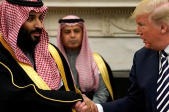Der Kronprinz und der Präsident: Besonders in Rüstungsfragen sind sich Mohammed bin Salman und Donald Trump einig.