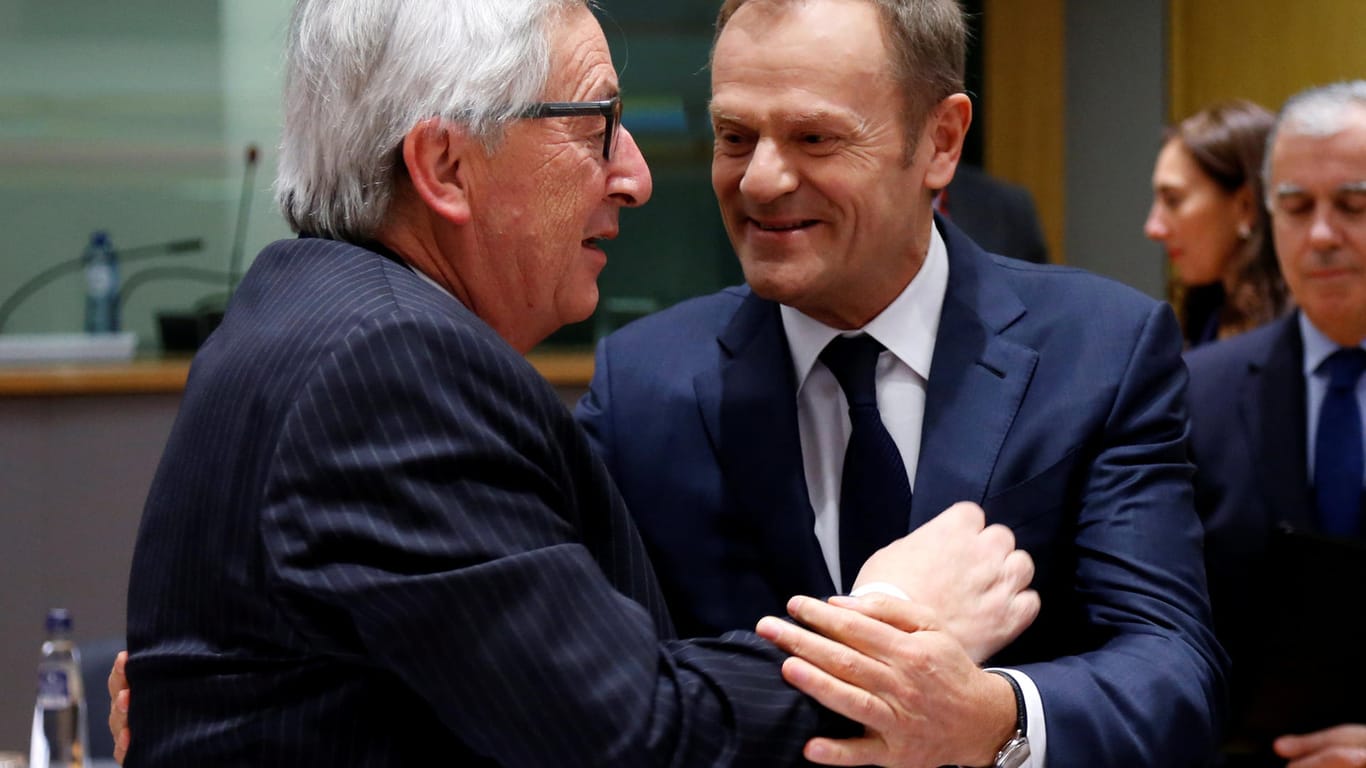 EU-Präsident Jean-Claude Juncker und EU-Ratspräsident Donald Tusk: zahlreiche Konfliktthemen.