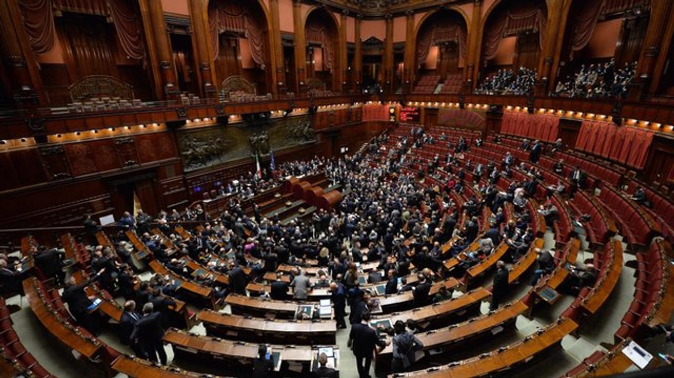 Blick in das italienische Parlament in Rom.