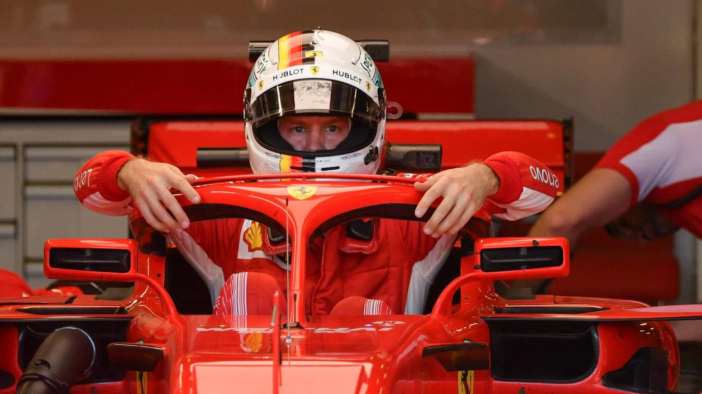 Sebastian Vettel in seinem Auto