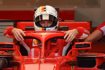 Sebastian Vettel in seinem Auto