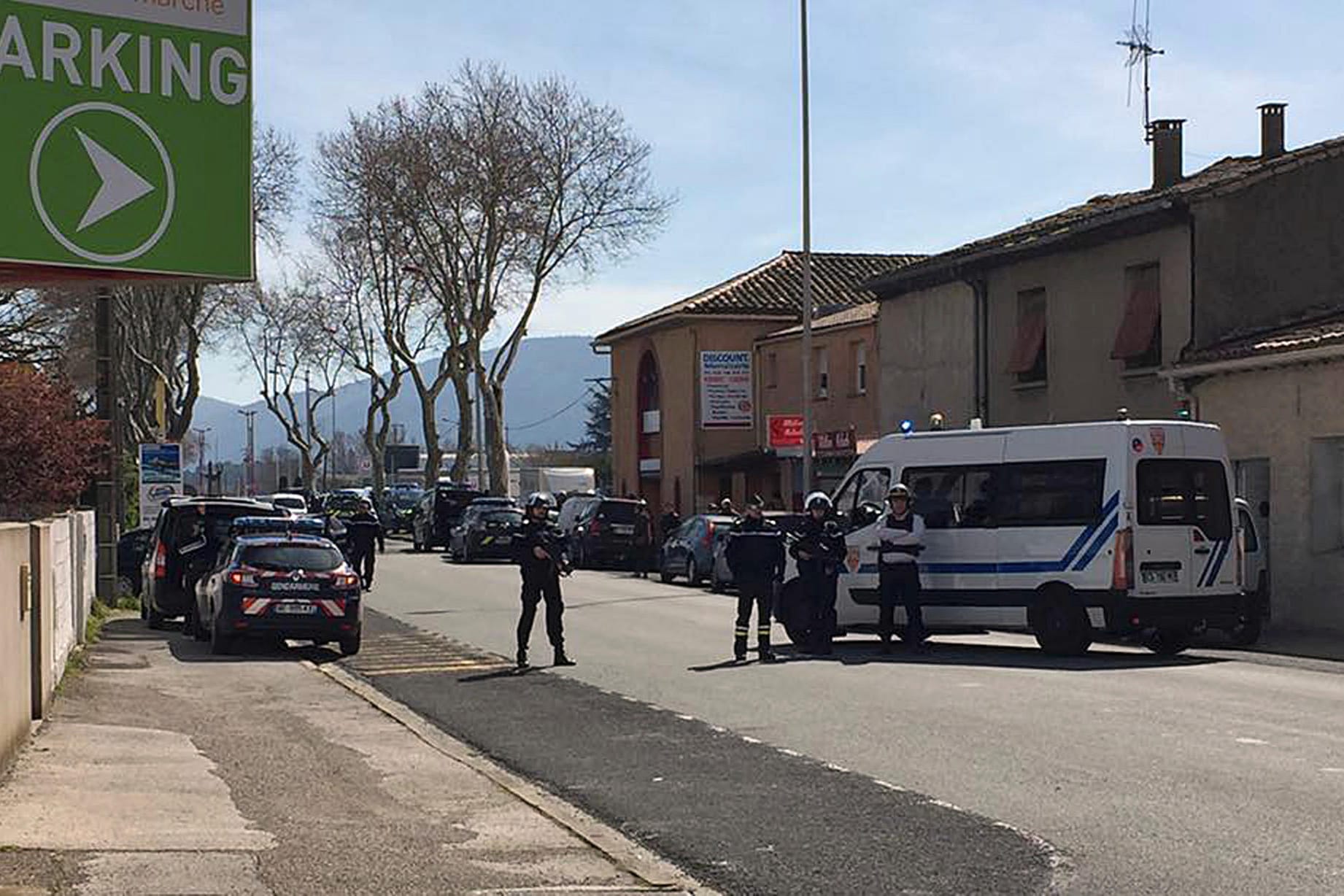 Schauplatz der Geiselnahme: Der Supermarkt in der Stadt Trebes.