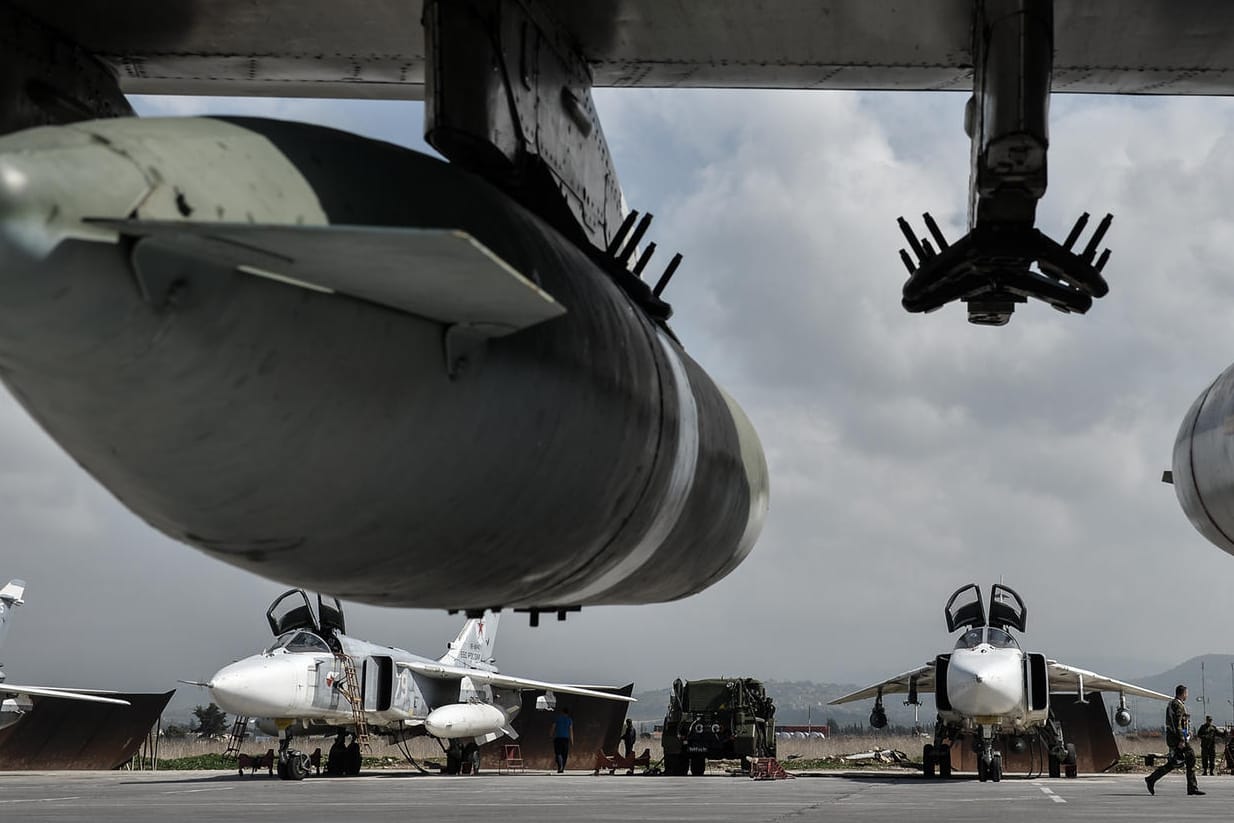 Russische Luftwaffenbasis Hmeimin in Syrien: Rebellen wollen diese mit eigenen Drohnen angegriffen haben.