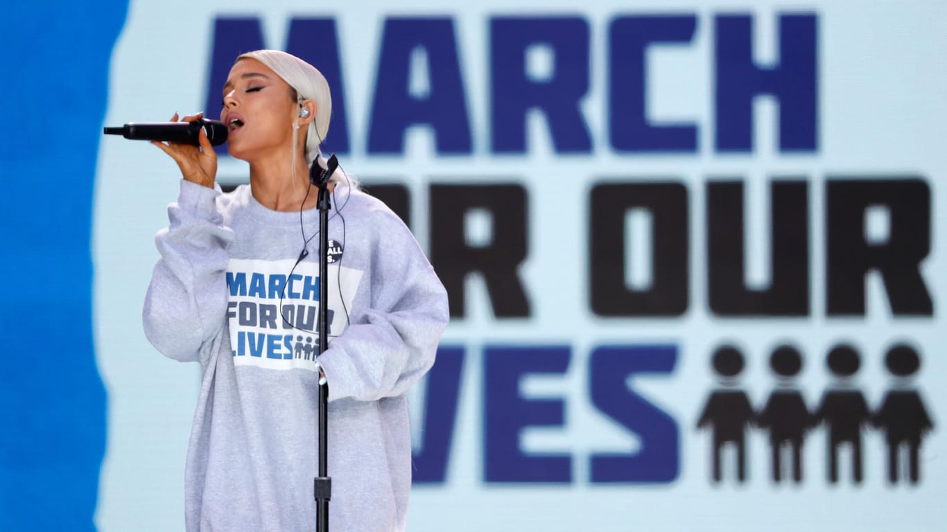 Ariana Grande: Die Sängerin sang bei der Kundgebung für schärfere Waffengesetze in Washington.