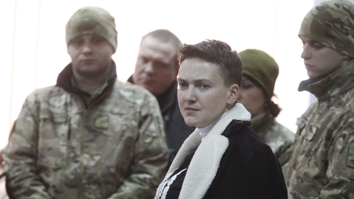 Die ehemalige Pilotin Nadeschda Sawtschenko: Ein angeblicher Coup sollte die Regierung von Petro Poroschenko stürzen.