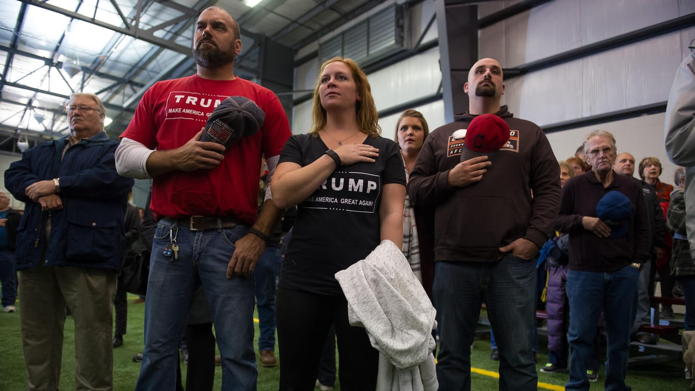 Trump-Unterstützer in Geneva, Ohio: Im so genannten "Rust Belt" hat Trump engagierte Anhänger.