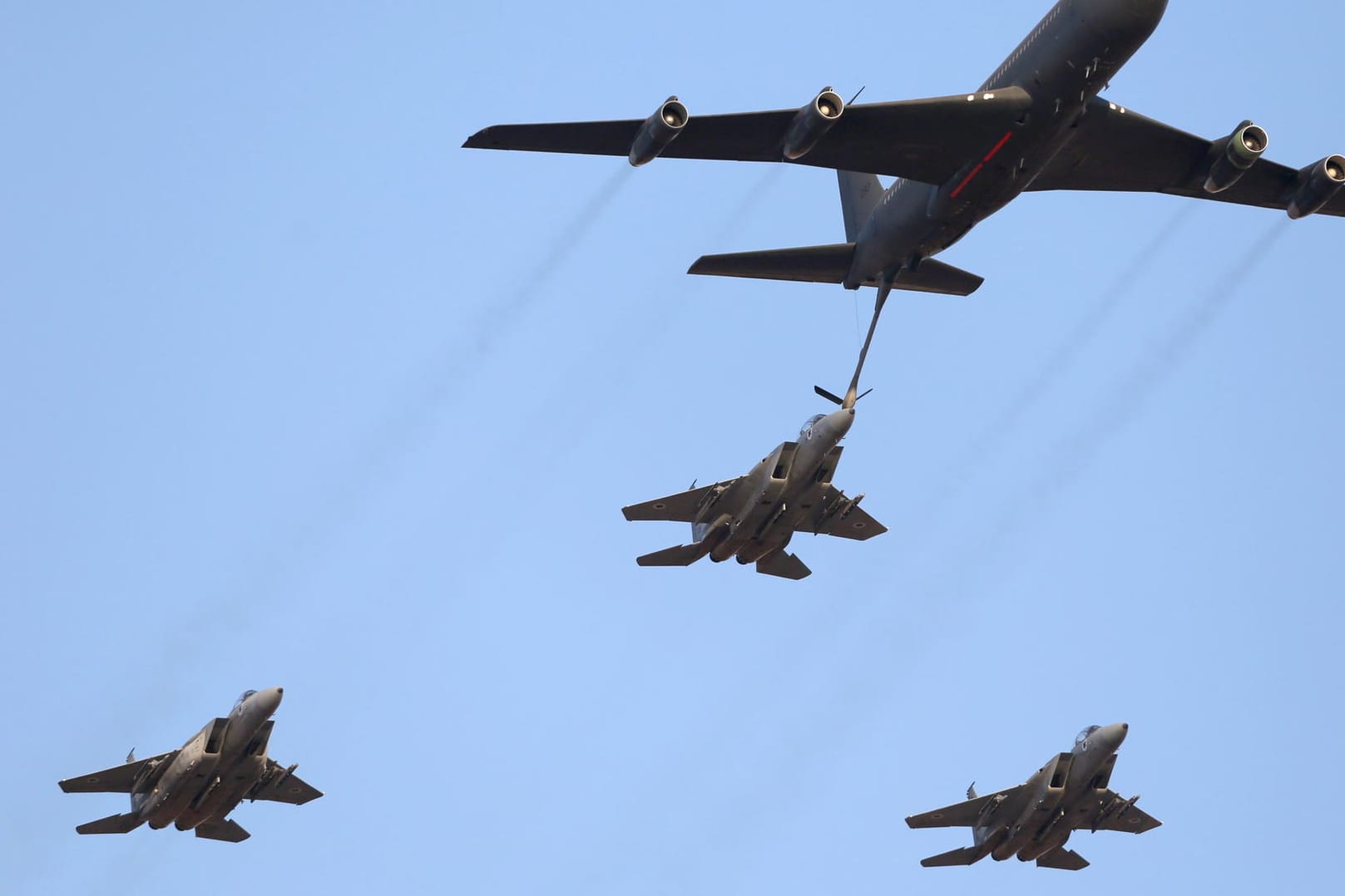Luftbetankung: Im Gazastreifen hat die israelische Luftwaffe eine Hamas-Stellung angegriffen. (Archivbild)