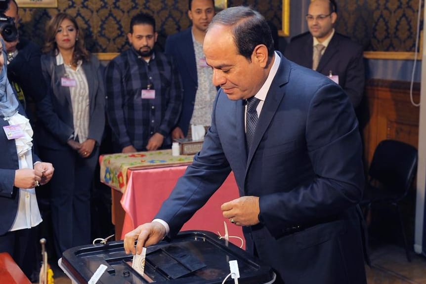 Abdel Fattah al-Sisi: Der amtierende Präsident Ägyptens bei der Stimmabgabe.