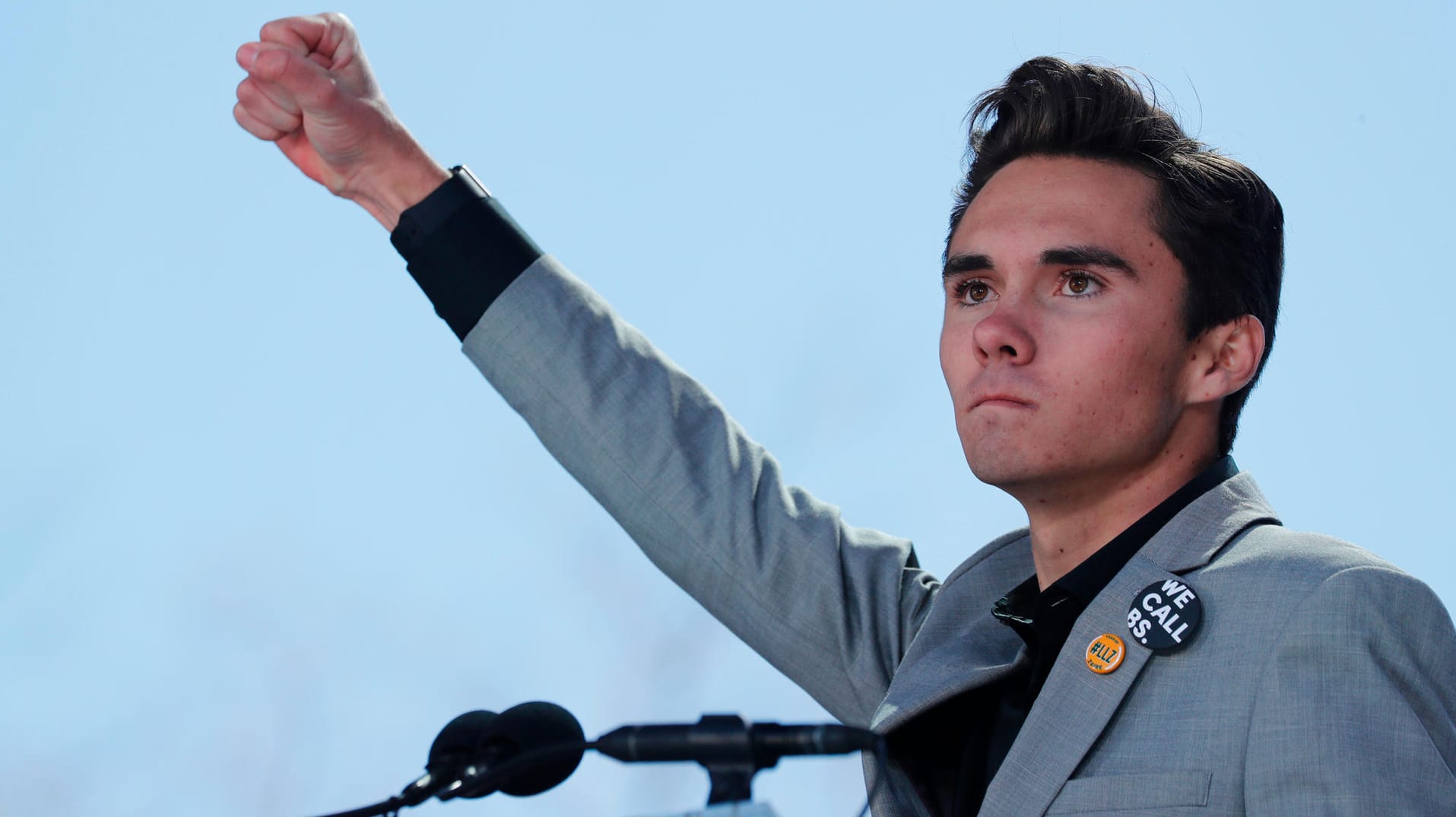 David Hogg bei seiner Rede während des "March of Our Lives". Der Parkland-Überlebende lieferte sich im Anschluss einen Schlagabtausch mit einer Moderatorin des US-TV-Senders FOX.