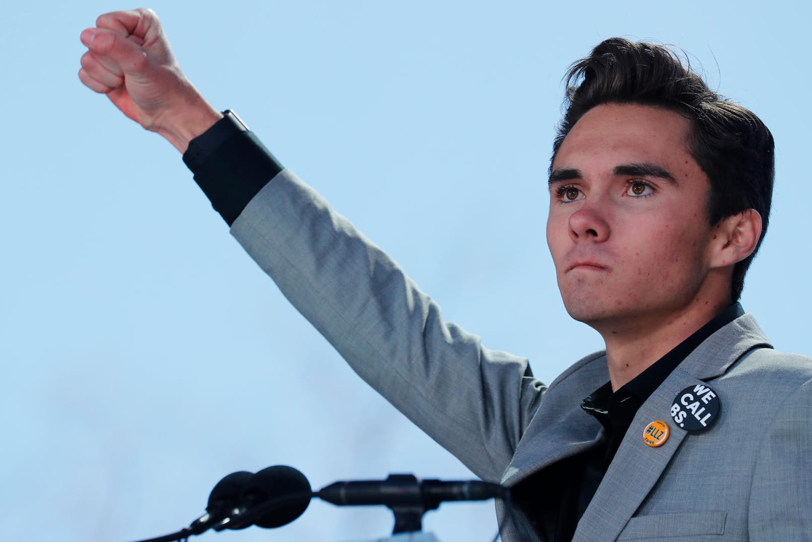 David Hogg bei seiner Rede während des "March of Our Lives". Der Parkland-Überlebende lieferte sich im Anschluss einen Schlagabtausch mit einer Moderatorin des US-TV-Senders FOX.