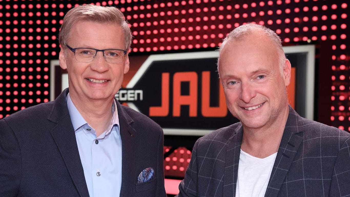 Günther Jauch und Frank Buschmann: In der Show liefern sie sich regelmäßig einen Schlagabtausch.