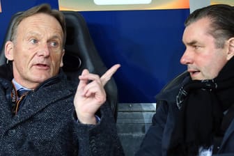 Geschäftsführer Hans-Joachim Watzke (l.) mit Sportdirektor Michael Zorc: Mögliche Nachfolger binden die beiden Klub-Bosse bereits jetzt an den BVB.