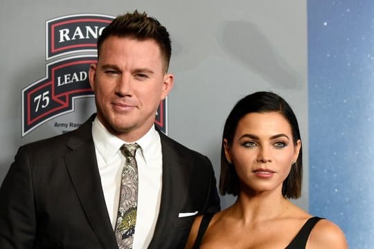 Channing Tatum (l) und seine Frau Jenna Dewan Tatum bei der Premiere des Films "War Dog: A Soldier's Best Friend".