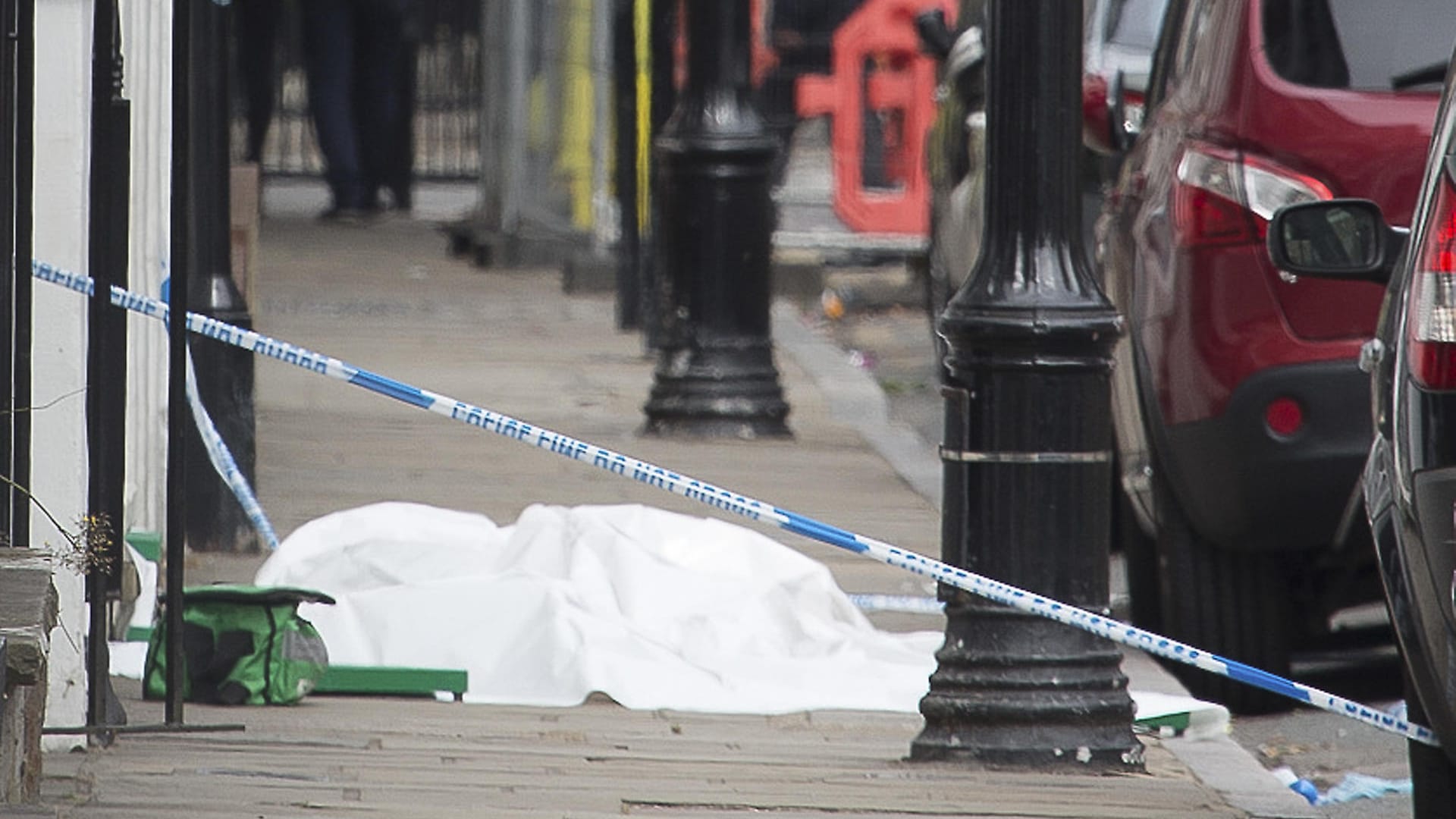 Tatort im Londoner Stadtteil Greenwich: Vor allem die Morde mit Stichwaffen nehmen in London laut Polizei immer mehr zu.