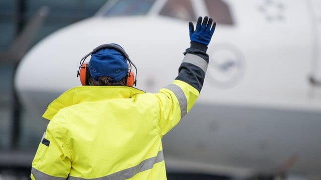 Bodenpersonal am Frankfurter Flughafen