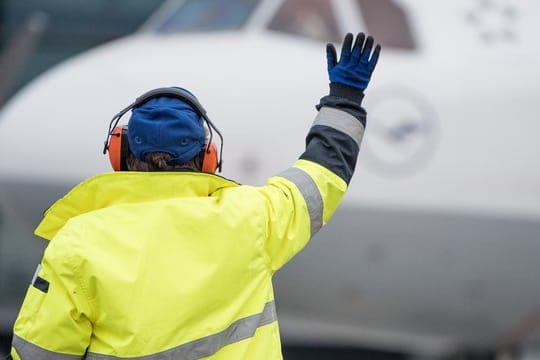 Bodenpersonal am Frankfurter Flughafen