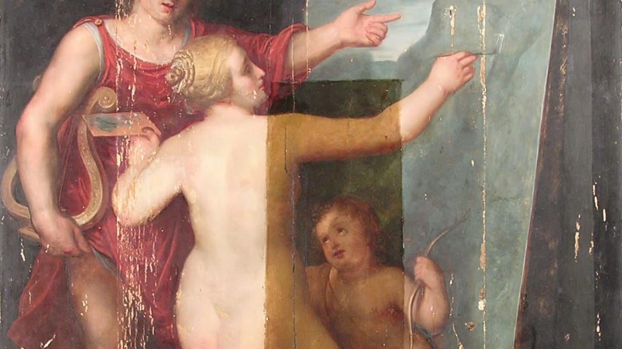 Das Gemälde "Apollo und Venus" des niederländischen Malers Otto van Veen: Ein Museumsdirektor hatte das Bild in einem selten benutzten Abstellraum entdeckt. Das Gemälde "Apollo und Venus" des niederländischen Malers Otto van Veen: Ein Museumsdirektor hatte das Bild in einem selten benutzten Abstellraum entdeckt.