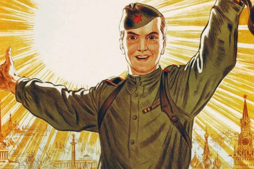 Ein sowjetisches Propaganda-Plakat: Die russische Außenpolitik folgt im Fall Skripal klassischen KGB-Taktiken.