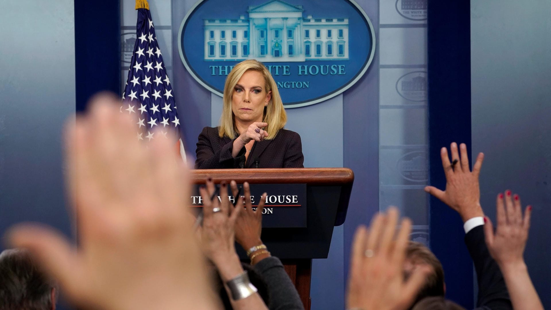 Heimatschutzministerin Kirstjen Nielsen konnte zahlreiche Fragen zur Entsendung der Nationalgarde noch nicht beantworten