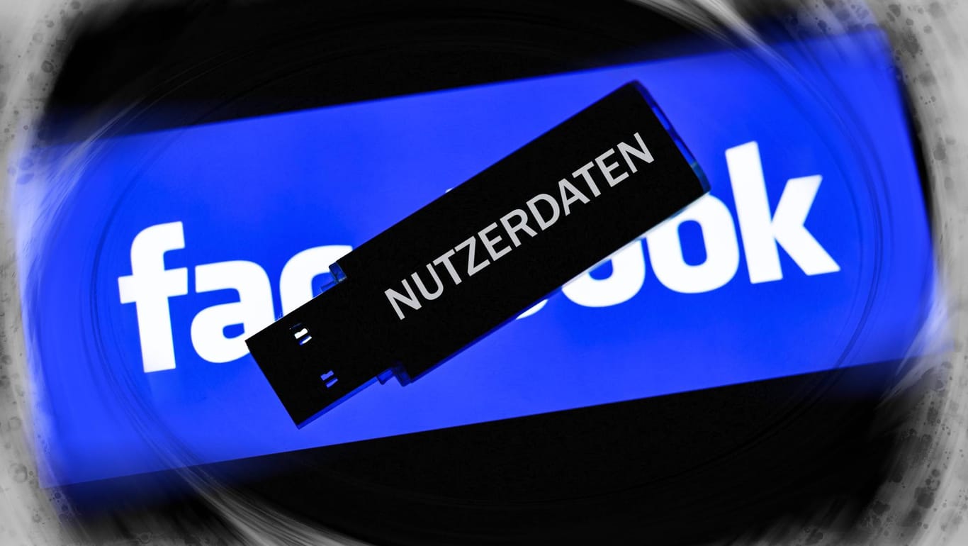 Facebook-Logo und USB-Stick: Der Datenskandal ist größer als angenommen.