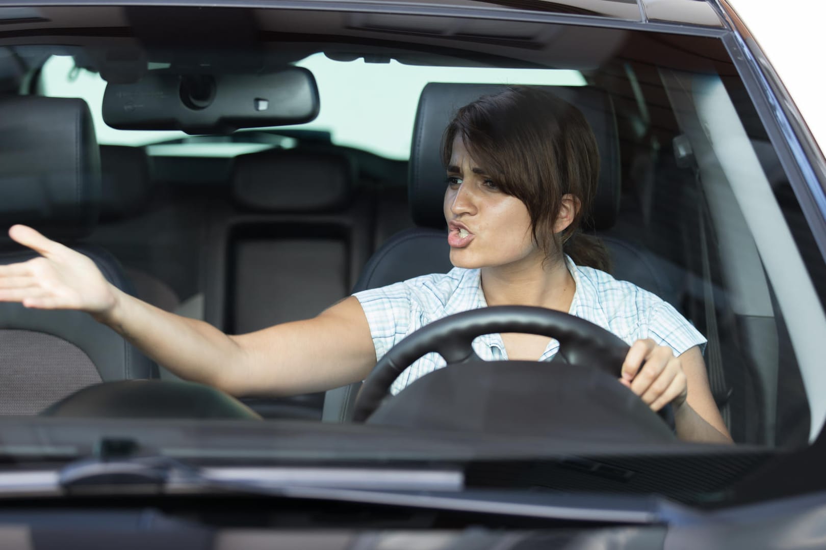 Pöbelnde Fahrerin: Immer sind es die anderen, die so schlecht fahren.